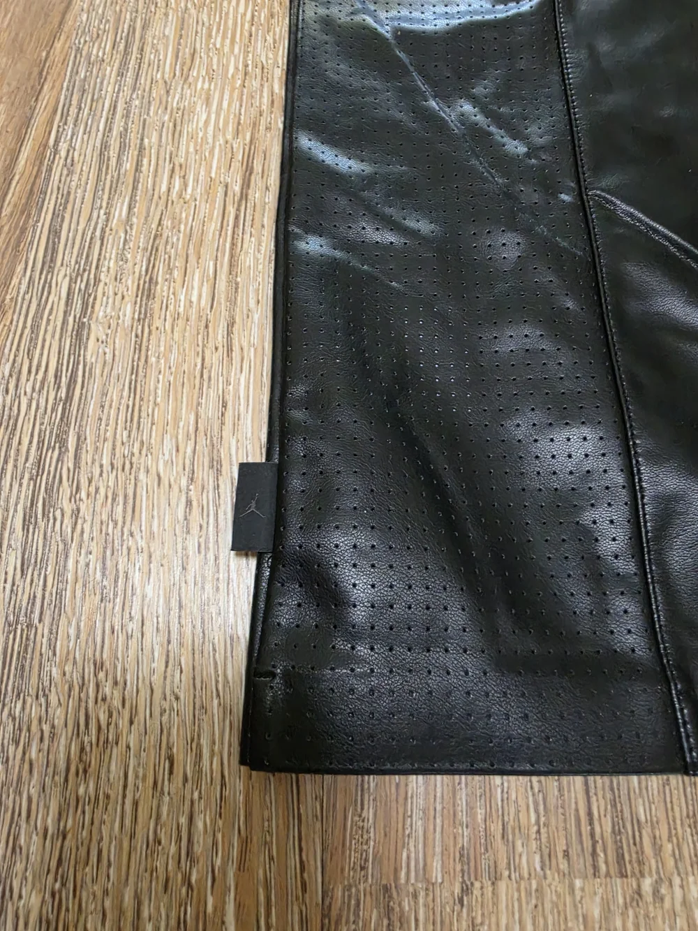 Nike Air Jordan 23 Vegan Leather Black Jersey Shirt Mens SZ 